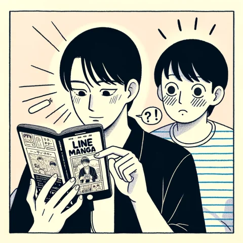 line-manga-reading